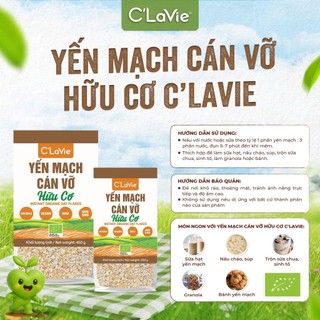 Yến mạch cán vỡ hữu cơ C'LaVie Instant Organic Oat Flakes
