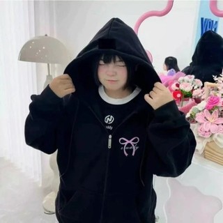 Áo Hoodie Nữ In Chữ C.I.N.D.D.Y, Màu Đen Xám Hồng Cực Xinh, Phong Cách Hàn Quốc 2025