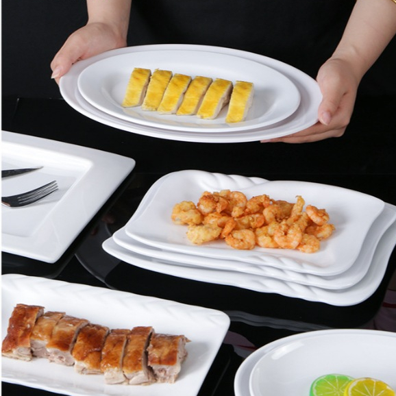 Đĩa Phíp ( Melamine A5 ) Cao Cấp Trắng Sang Trọng Bền Đẹp Không Xước - Ố  7109