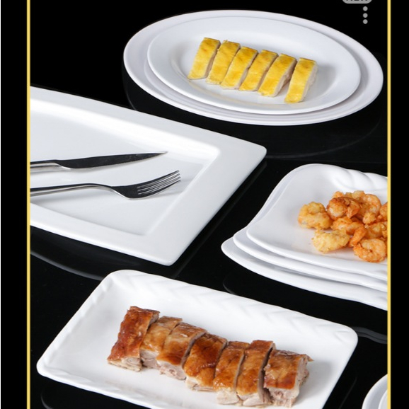 Đĩa Phíp ( Melamine A5 ) Cao Cấp Trắng Sang Trọng Bền Đẹp Không Xước - Ố  7109