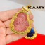 Mặt Dây Chuyền Phật Di Lặc Đá Phong Thủy Nhiều Màu Viền Vàng – Trang Sức May Mắn Bình An