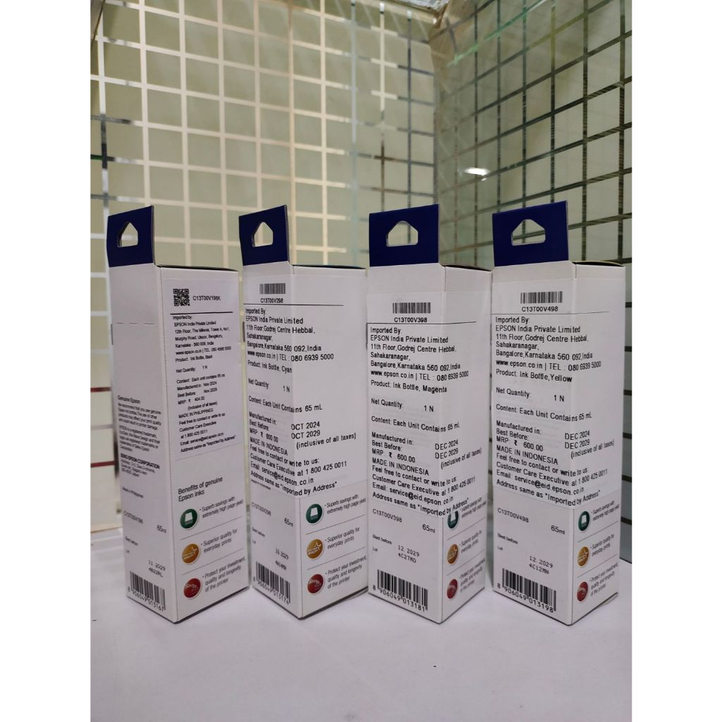 Bộ 4 chai mực Epson 003 (L3101, L3100, L3250, L5290) Chính Hãng