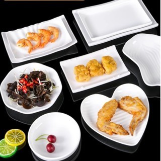 Đĩa Phíp ( Melamine A5 ) Cao Cấp Trắng Sang Trọng Bền Đẹp Không Xước - Ố  800-6.5