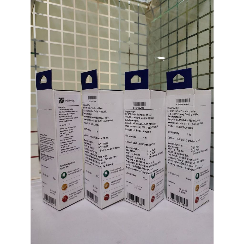 Bộ 4 chai mực Epson 003, (L3156, L5190, L3116, L3115) Chính Hãng