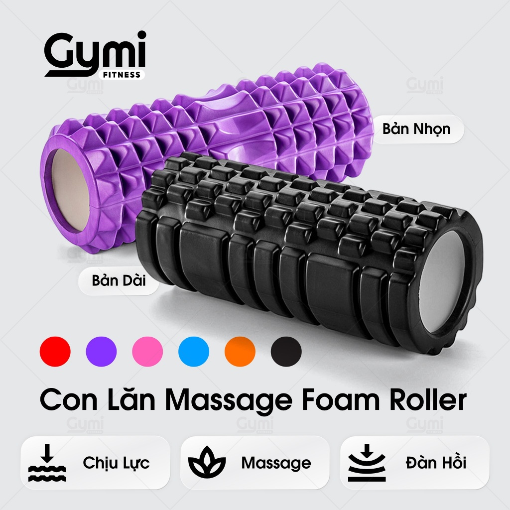 Con Lăn Massage, Dãn Cơ Tập Gym,Yoga Hàng Chuẩn 45cm 33cm - Foam Roller Giãn Cơ Sau Tập Tại Nhà - ConLan