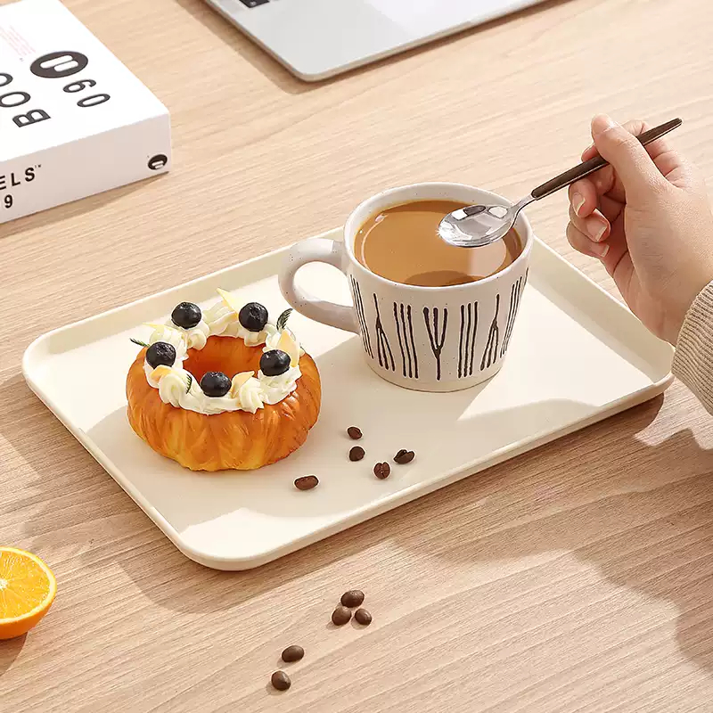 Khay Đựng Nước Khay Trà Nhựa Phòng Khách Cà Phê Bàn Cốc Hình Chữ Nhật Trái Cây Đĩa Ăn Tối