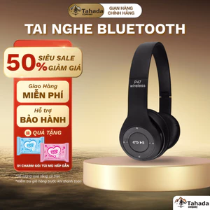 Tai Nghe Bluetooth P47 Chụp Tai Có Mic Hỗ Trợ Thẻ Nhớ Âm Bass Nghe Nhạc Cực Hay Lọc Âm Chống Ồn