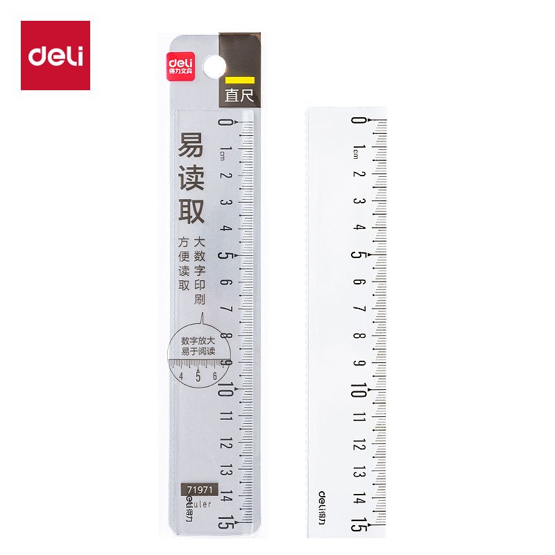 Thước Kẻ Thép Deli Cao Cấp - Kích Thước 15cm Nhỏ Gọn, Tiện Lợi - Chất Liệu Chống Mòn Gỉ - 8461