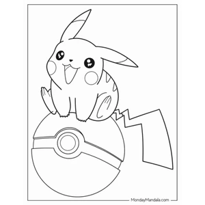 20 tranh tô màu Pikachu (Mực và giấy chính hãng - an toàn cho bé)