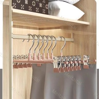 Combo 10 móc áo kẹp quần inox chống trượt không vết hằn tiện lợi cho shop thời trang cửa hàng #A259