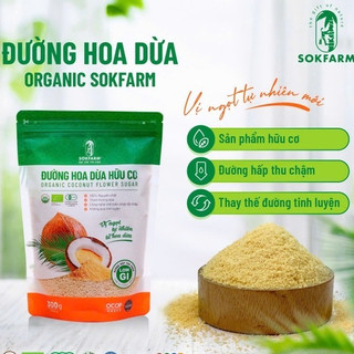Đường hoa dừa hữu cơ Sokfarm organic coconut sugar
