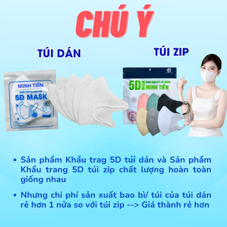 Thùng 200-400 Chiếc  Khẩu Trang Cao Cấp 5D MINH TIẾN 4 Lớp Chống Nắng Ngăn Bụi Mịn