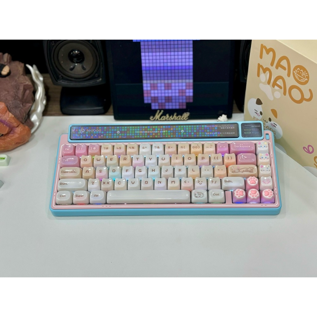 Bàn phím cơ LEOBOG AMG65 3 Chế độ kết nối / Màn hình ma trận điểm thông minh 315 LED /Led Rgb Đã Mod | BigBuy360 - bigbuy360.vn