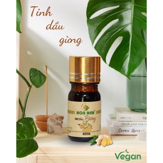 Tinh dầu Gừng nguyên chất - Hoa Nén - Hương nồng ấm, nhiều ứng dụng tốt, ngâm chân - 5ml