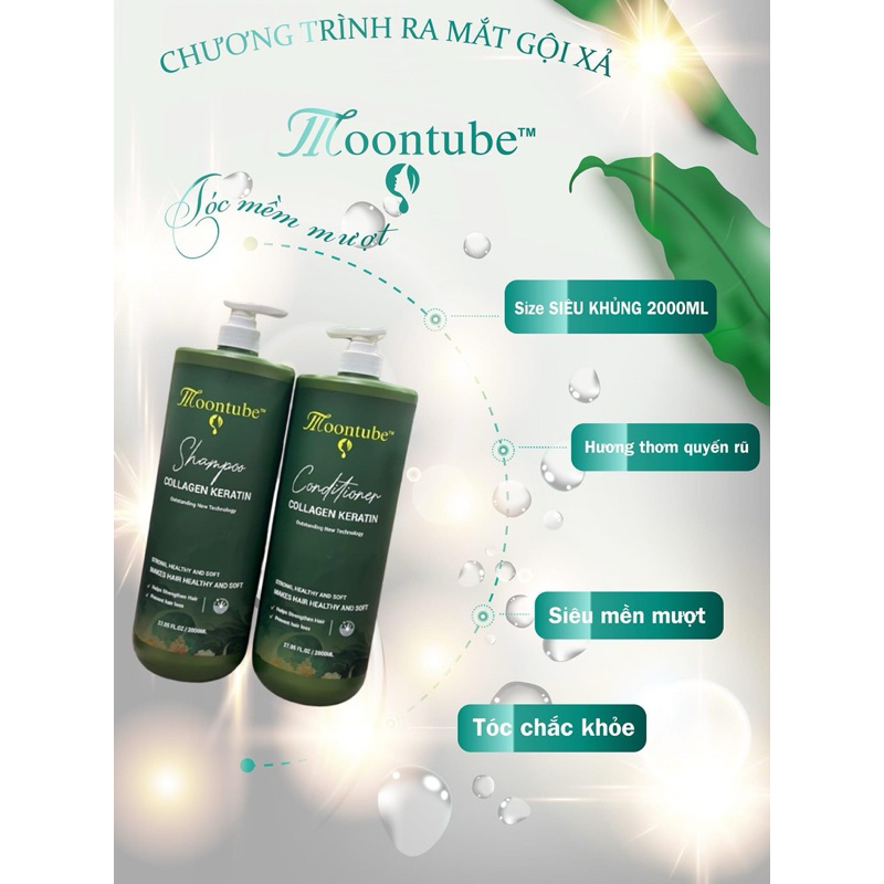 Dầu gội xả Moontube 2000ml/chai