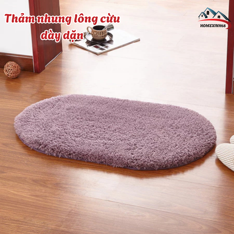 Thảm Nhung Lau Chân Lông Cừu Mềm Thấm Hút Để Cửa Ra Vào, Nhà Tắm Nhà Bếp