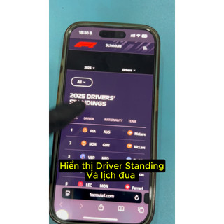 Móc Khóa Thông Minh F1 Tra Cứu Standings & Lịch Đua – Quà Cho Fan Formula 1