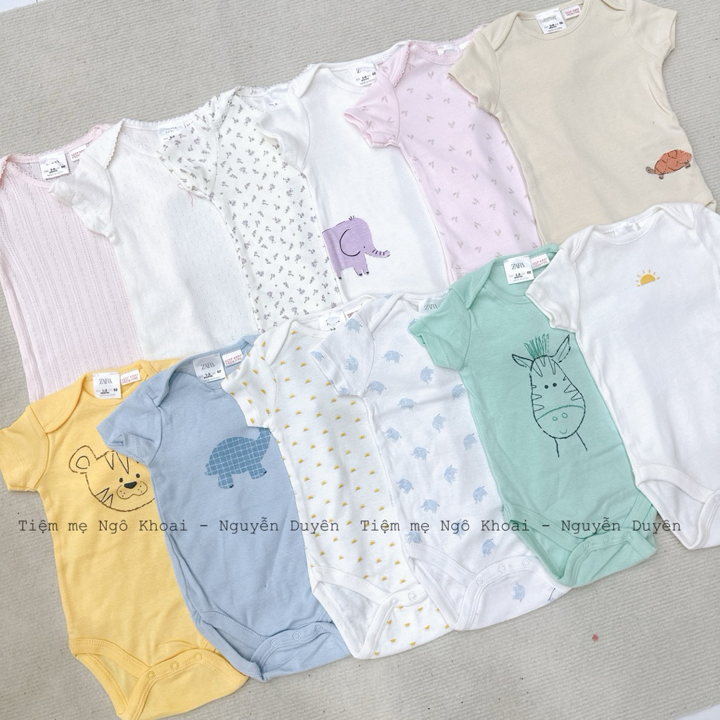 [MD151] Z.A.R.A 6/9-9/12M CHỌN MẪU Body chip ngắn tay cho bé chất liệu cotton mềm mại