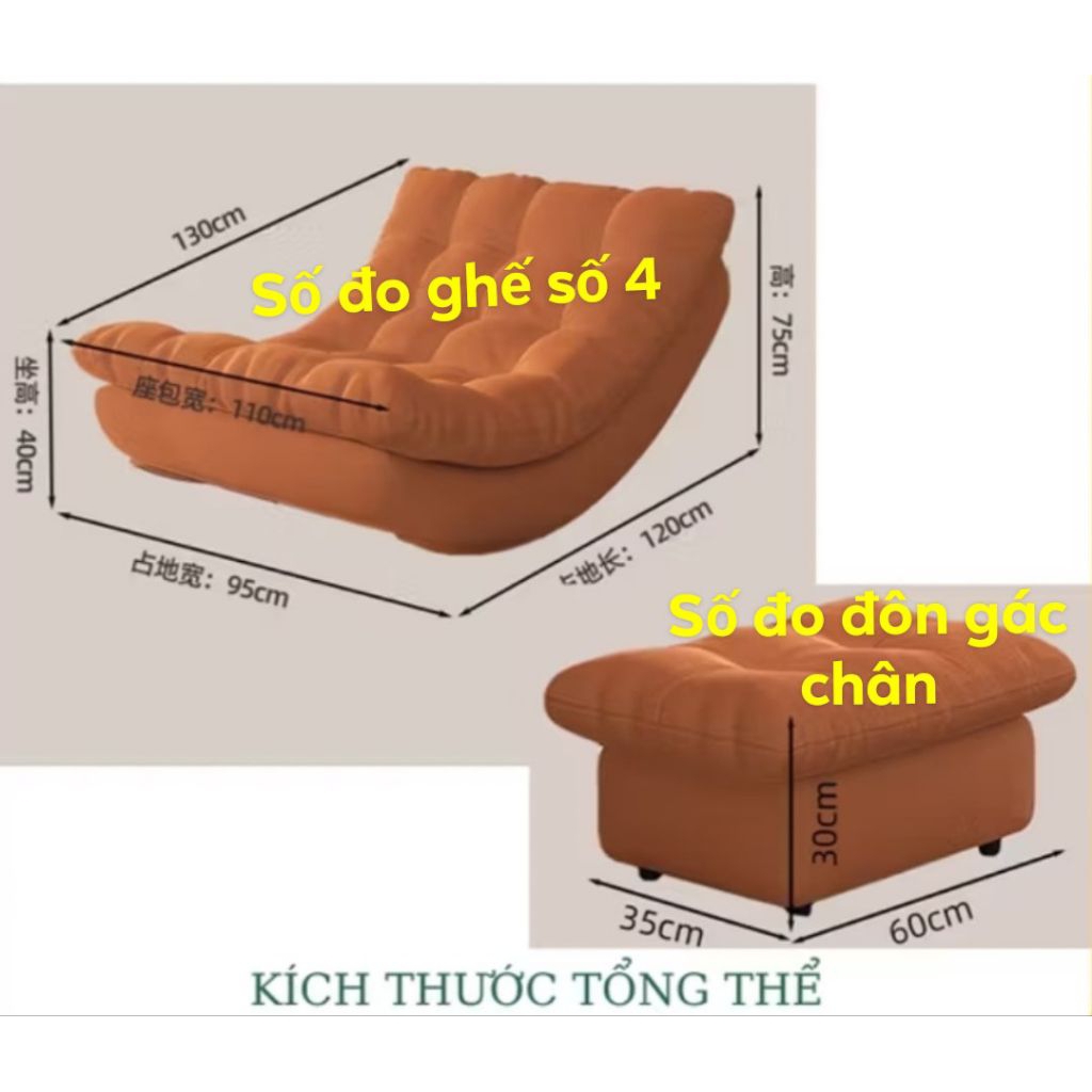 GA bọc đệm ghế bập bênh thư giãn