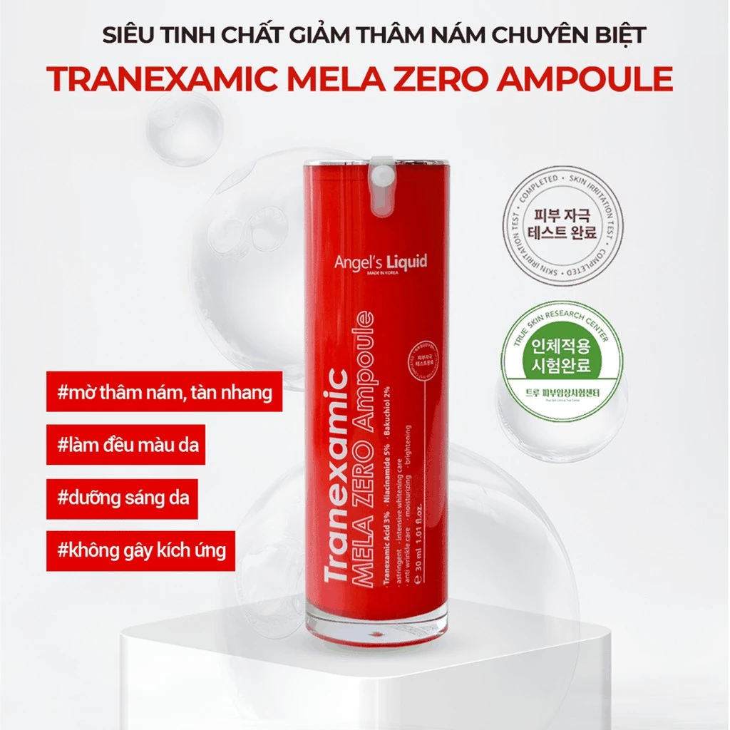 Tinh Chất Giảm Thâm Nám Chuyên Biệt Angel's Liquid Tranexamic Mela Zero Ampoule 30ml - (Đỏ Mới)