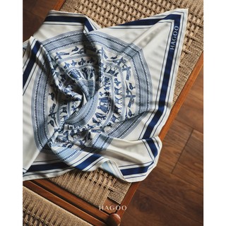 Khăn lụa Latin HAGOO thiết kế tinh xảo CHÀO MỪNG QUỐC KHÁNH 2/9