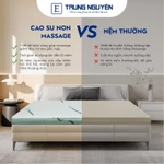 Nệm gấp 2 massage cao su non Trung Nguyên, nệm êm ái, nâng đỡ tốt thiết kế có hạt massage hỗ trợ xương khớp. — ảnh 8