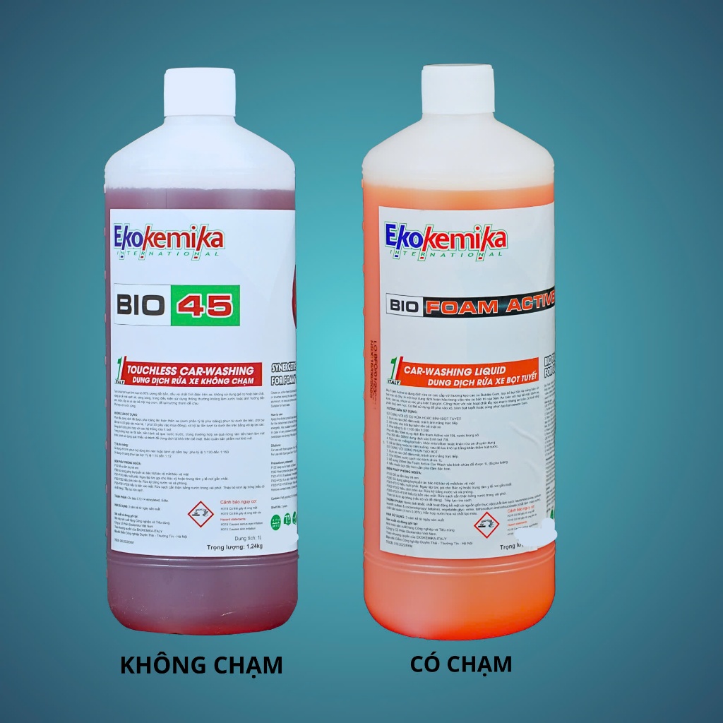 COMBO 2 CHAI DUNG DỊCH EKOKEMIKA - KHÔNG CHẠM + DD TẨY RỬA CHUYÊN DỤNG DÀNH CHO XE MÁY, ÔTÔ