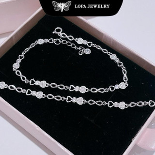 [Hộp xinh] Lắc tay bạc LoPa, SN13, lắc tay nơ kẹo bản dày dặn, đơn giản , hàng thiết kế mới , bạc ta LoPa