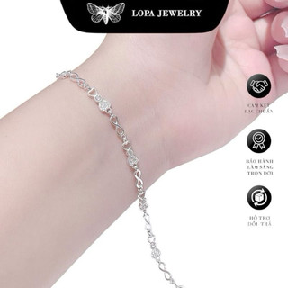 [Hộp xinh] Lắc tay bạc LoPa, SN13, lắc tay nơ kẹo bản dày dặn, đơn giản , hàng thiết kế mới , bạc ta LoPa