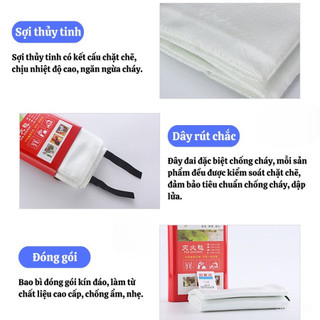 Mền Dập Lửa Chống Cháy Sợi Thủy Tinh Cao Cấp 1,5 x 1,5m – Choàng Cứu Hộ, Dập Cháy Nhanh, An Toàn
