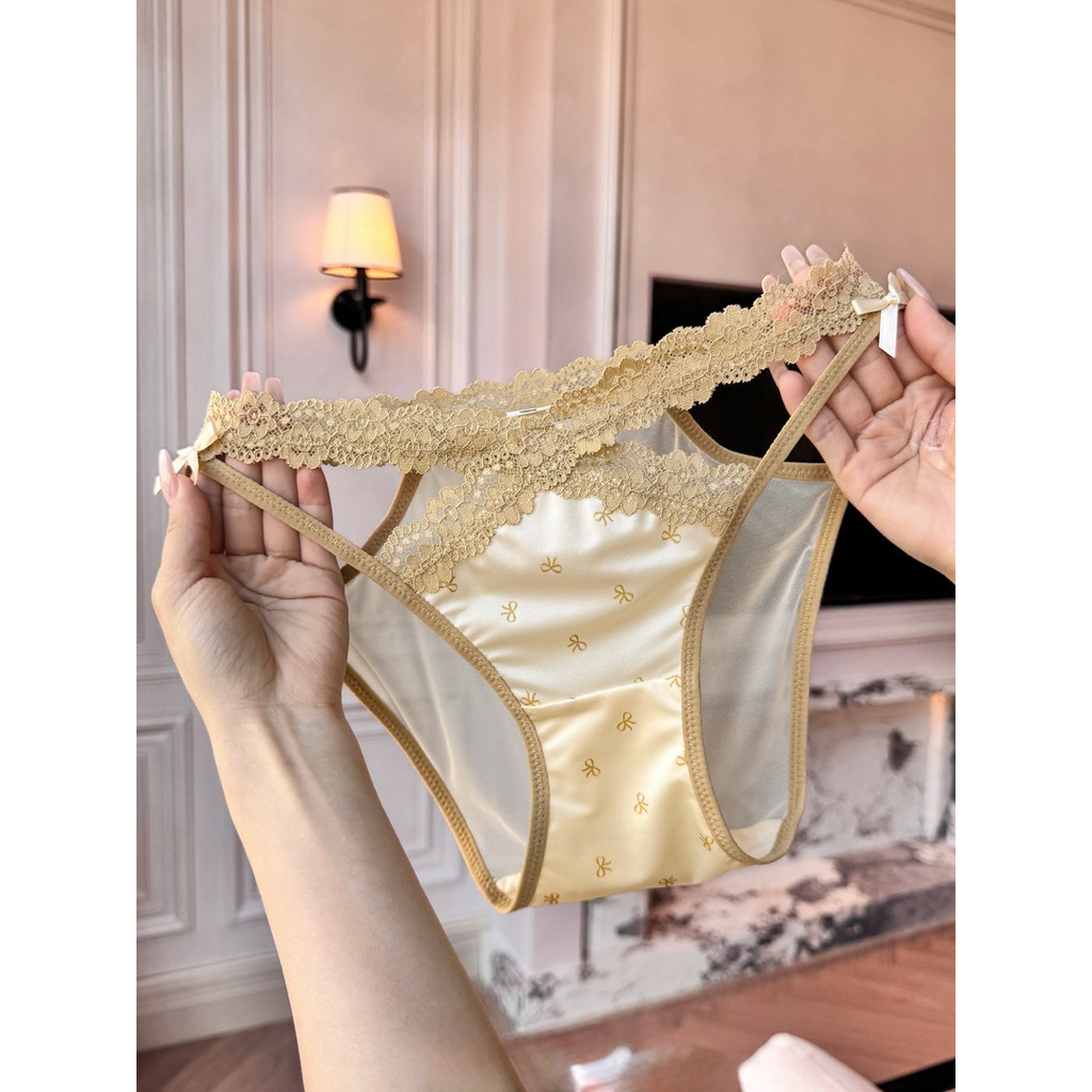 Quần lót viền ren mix lụa gợi cảm Lalaly L36, quần lót nữ sexy tinh tế, tôn đường cong hoàn hảo