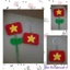 Móc khóa lá cờ Việt Nam, lá cờ Việt Nam gắn kính xe máy - handmade len - crochet - amigurumi