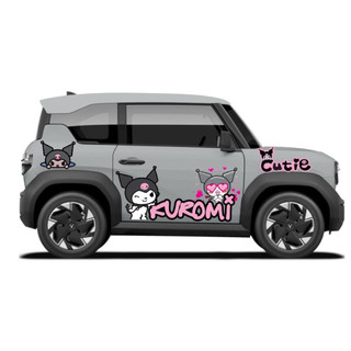Tem 2 bên Sườn Xe Ô tô VF3 KUROMI tặng kèm tem nắp bình xăng hoặc tem chữ kí