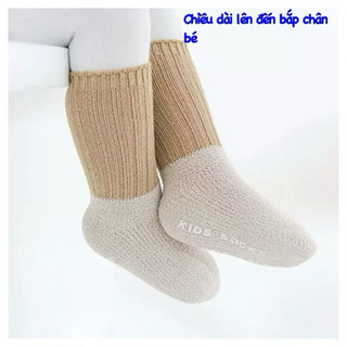 Tất Vớ Cao Cổ phối lông tuyết NEMO BABY chống trơn êm chân, dày ấm cho bé trai bé gái