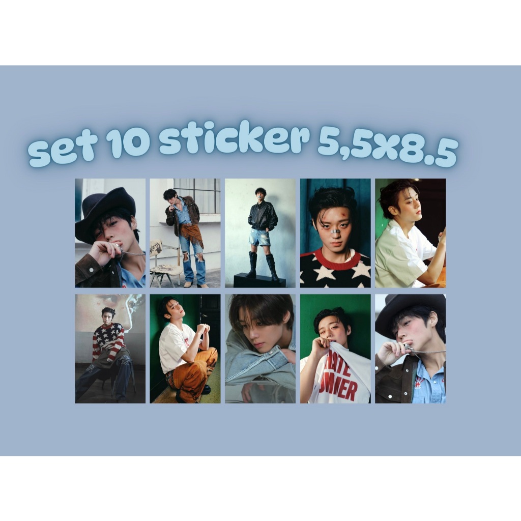 set 10 sticker decal mini diễn viên Park Ji Hoon phim Người hùng yếu đuối - Weak hero class (size 5,5x8,5cm)