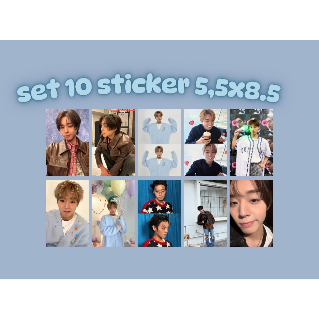 set 10 sticker decal mini diễn viên Park Ji Hoon phim Người hùng yếu đuối - Weak hero class (size 5,5x8,5cm)