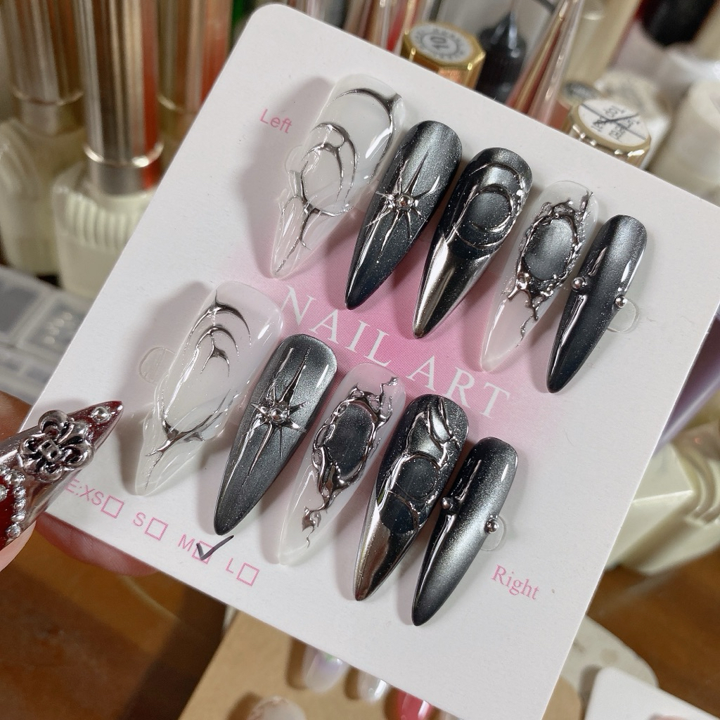 401. nailbox mắt mèo đen tráng