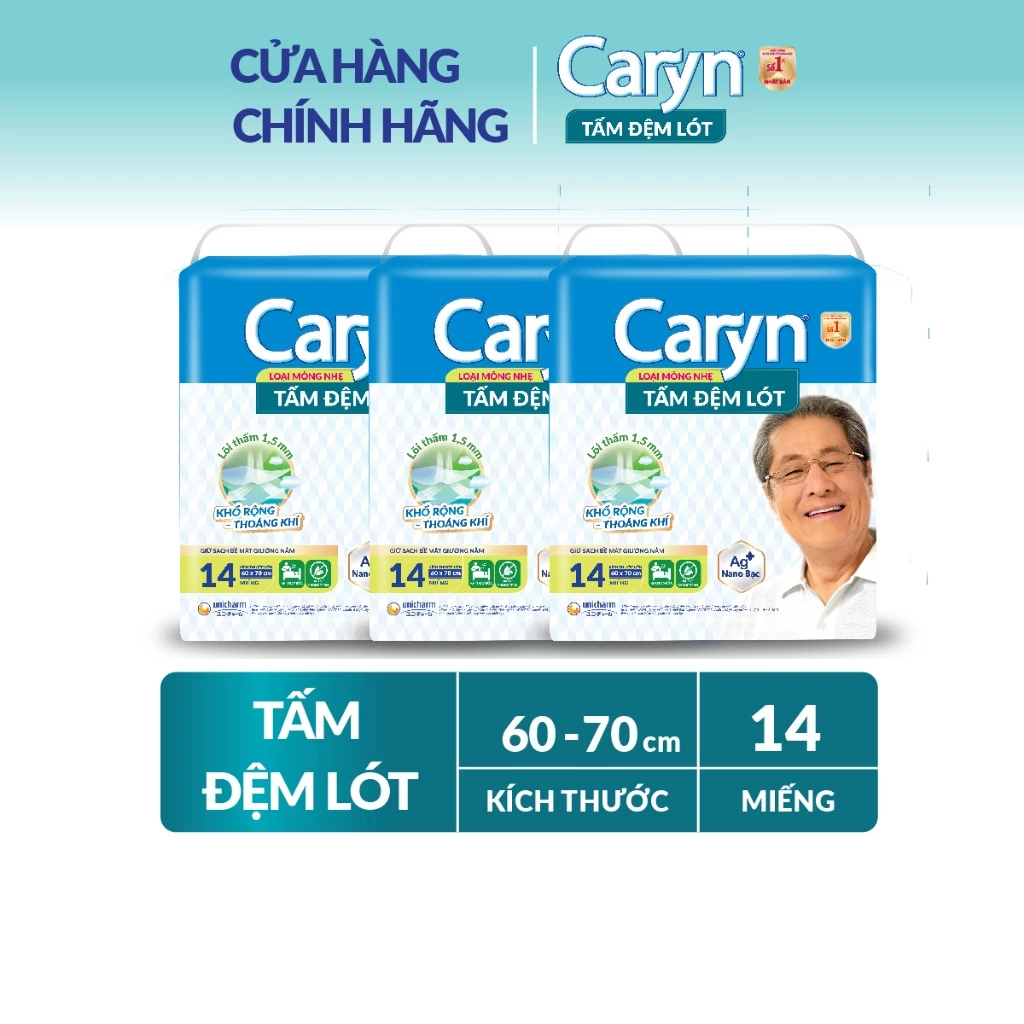 Miếng lót Caryn chính hãng, tấm đệm lót Caryn cho người già và chị em sau sinh đủ size M/L/XL