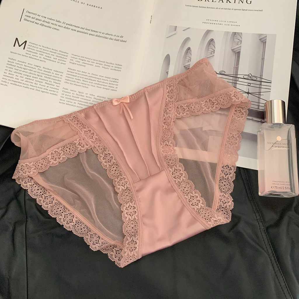Quần lót ren lụa mix ren mềm mại Lalaly L42, quần lót ren nữ sexy quyên rũ ôm trọn vòng 3