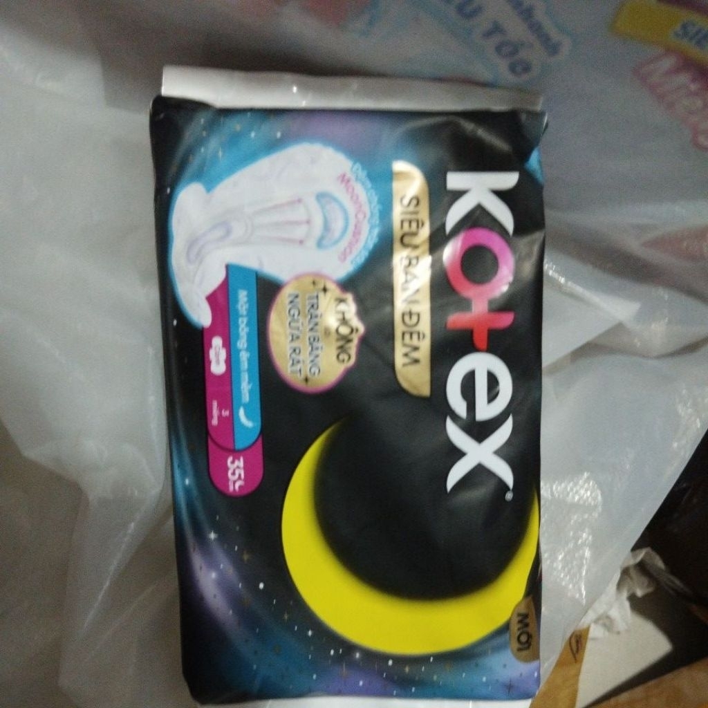 Combo 8 gói hoặc 4 gói Kotex siêu ban đêm 35cm (3 miếng/gói)