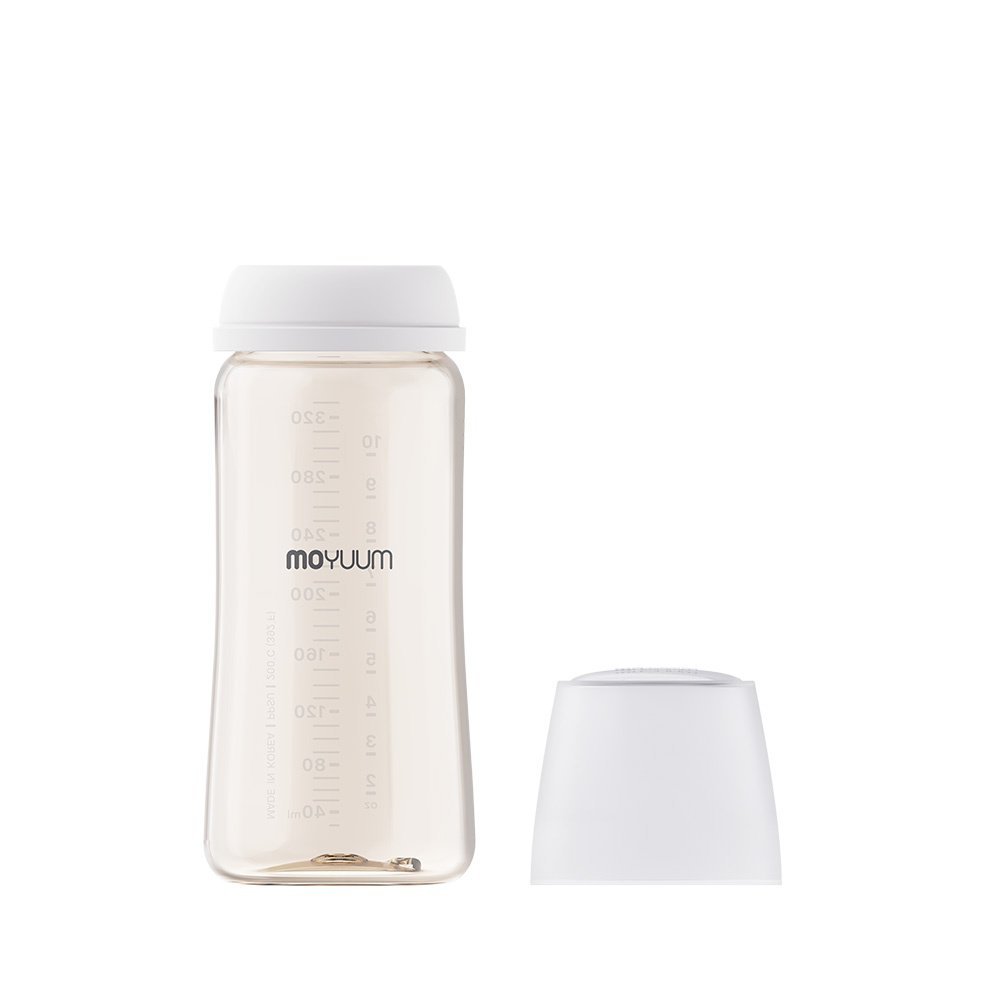 Bình sữa PPSU Moyuum - Mẫu trơn - Thế hệ 3 - 330ml - KHÔNG NÚM