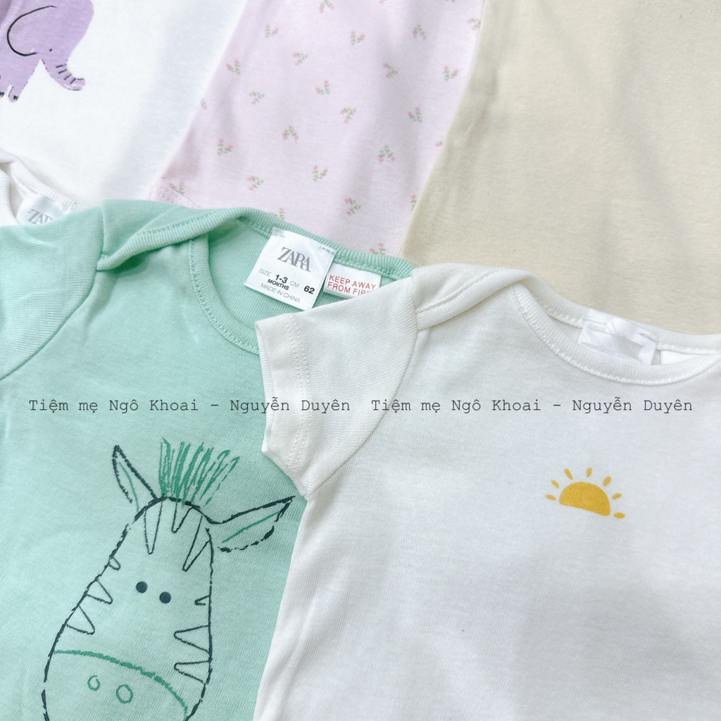 [MD151] Z.A.R.A 6/9-9/12M CHỌN MẪU Body chip ngắn tay cho bé chất liệu cotton mềm mại