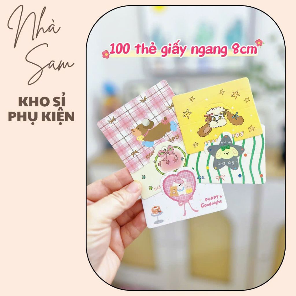 [ NHIỀU MẪU] 100 THẺ GIẤY TAG GIẤY NGANG 8CM TREO PHỤ KIỆN | Shopee ...