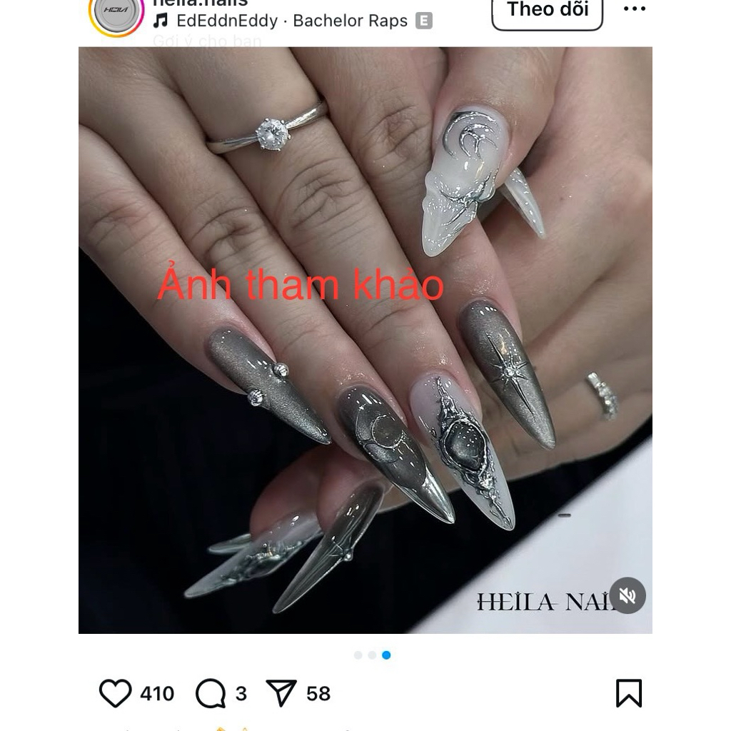 401. nailbox mắt mèo đen tráng