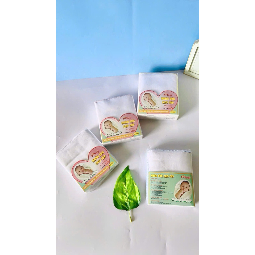 ( SỈ 2 GÓI ) Khăn sữa cao cấp Marigo Phú Đô 2 lớp, 3 lớp, 4 lớp siêu mềm