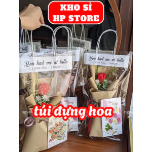Sỉ 10 Túi đựng hoa bóng kính trong suốt dày 4zem nhân dịp lễ, sinh nhật giá rẻ tiện lợi
