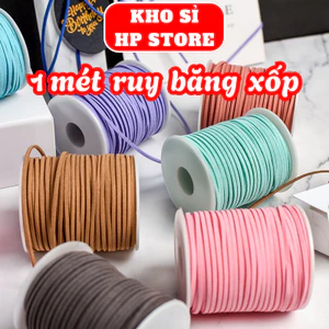 5 mét ruy băng xốp da lộn bản 2mm nhiều màu sắc đẹp giá rẻ