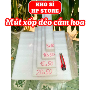 Mút xốp dẻo chuyên cắm hoa sáp khổ 50x50 dày 4.5cm không tách lớp