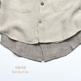 Áo sơ mi dài tay cho bé trai bé gái Batala Kids, áo SƠ MI LINEN TIÊU 3 MÀU - SMK05