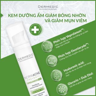 [HÀNG CÔNG TY] Kem Dưỡng Kiềm Dầu Dermedic Normacne Mattifying Moisturising Cream 40ml